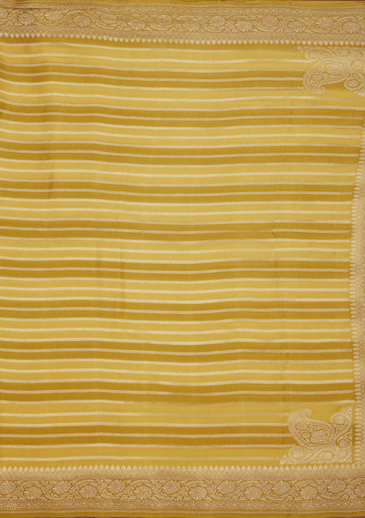 Mehendi Zariwork Pure Silk Saree-Koskii
