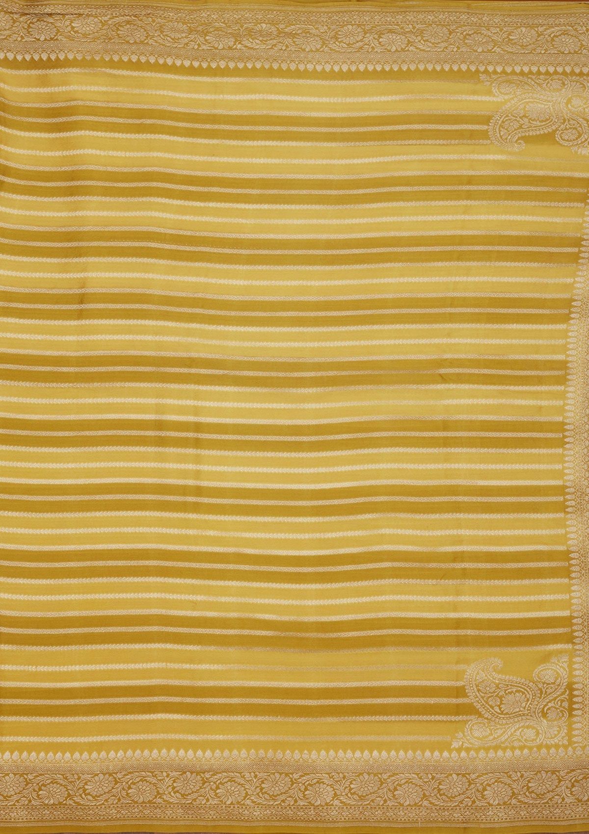 Mehendi Zariwork Pure Silk Saree-Koskii