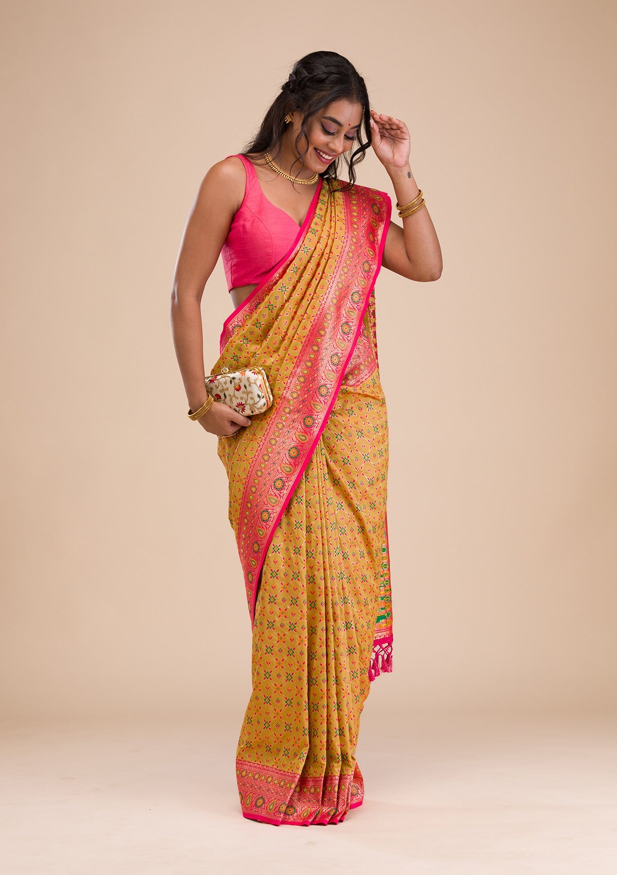 Mehendi Zariwork Soft Silk Saree-Koskii