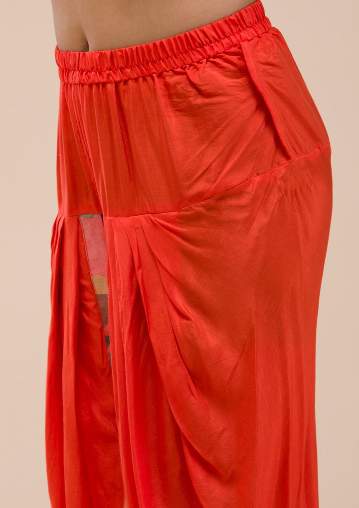Multi Threadwork Chanderi Readymade Salwar Suit-Koskii