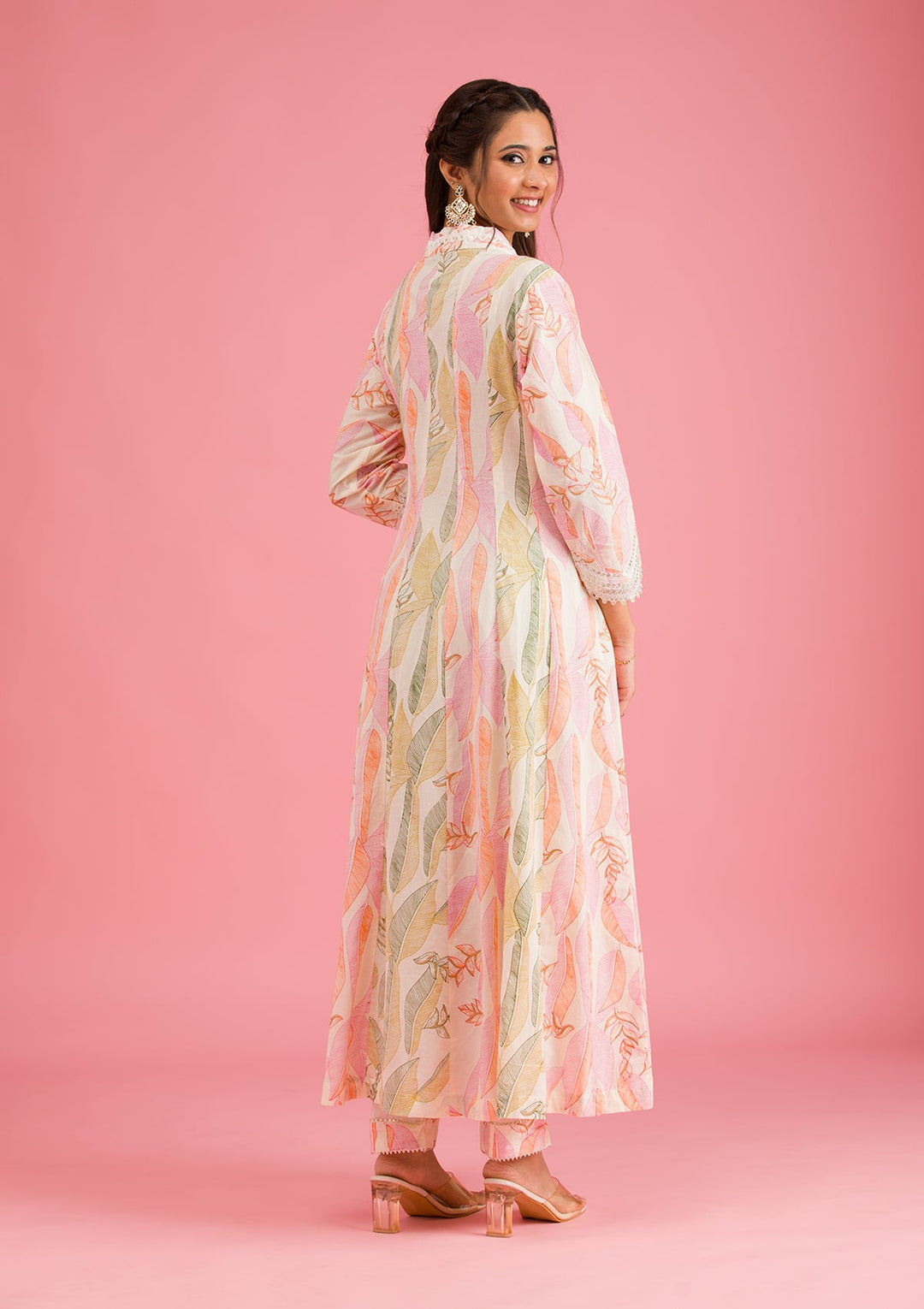 Multi Threadwork Cotton Readymade Salwar Suit-Koskii