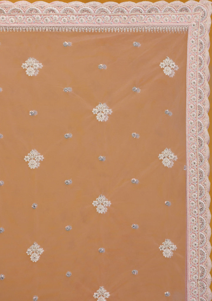 Multi Threadwork Net Readymade Lehenga-Koskii