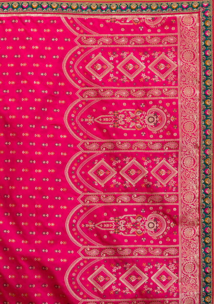 Multi Zariwork Banarasi Readymade Lehenga-Koskii