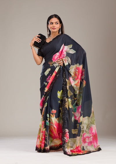 Multi Zariwork Georgette Saree-Koskii