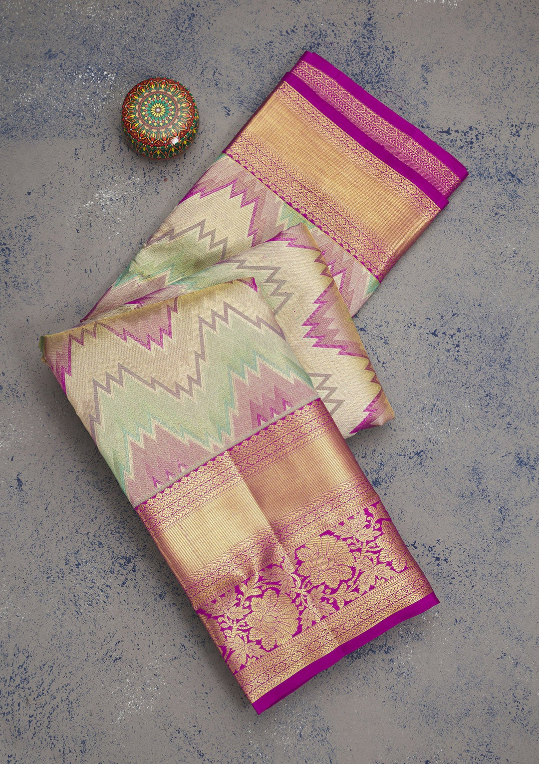 Multi Zariwork Pure Silk Saree-Koskii