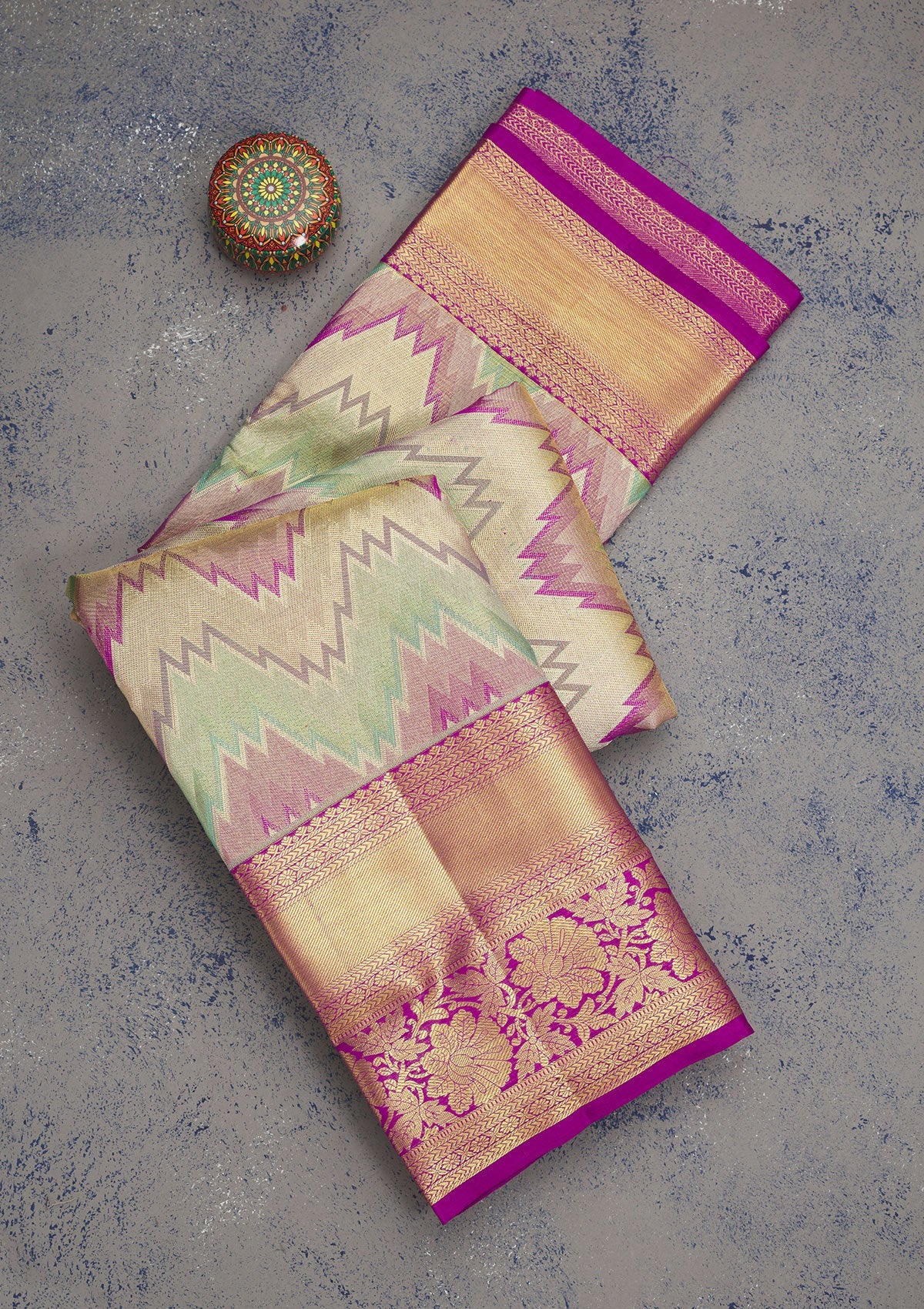 Multi Zariwork Pure Silk Saree-Koskii