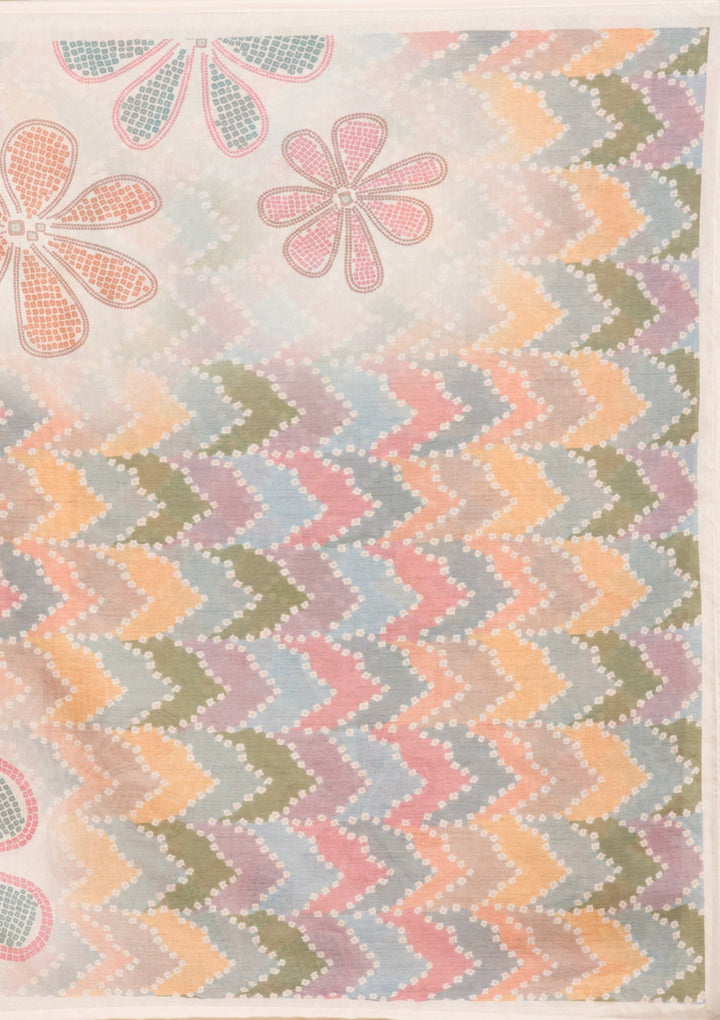 Multi Zariwork Semi Crepe Readymade Salwar Suit