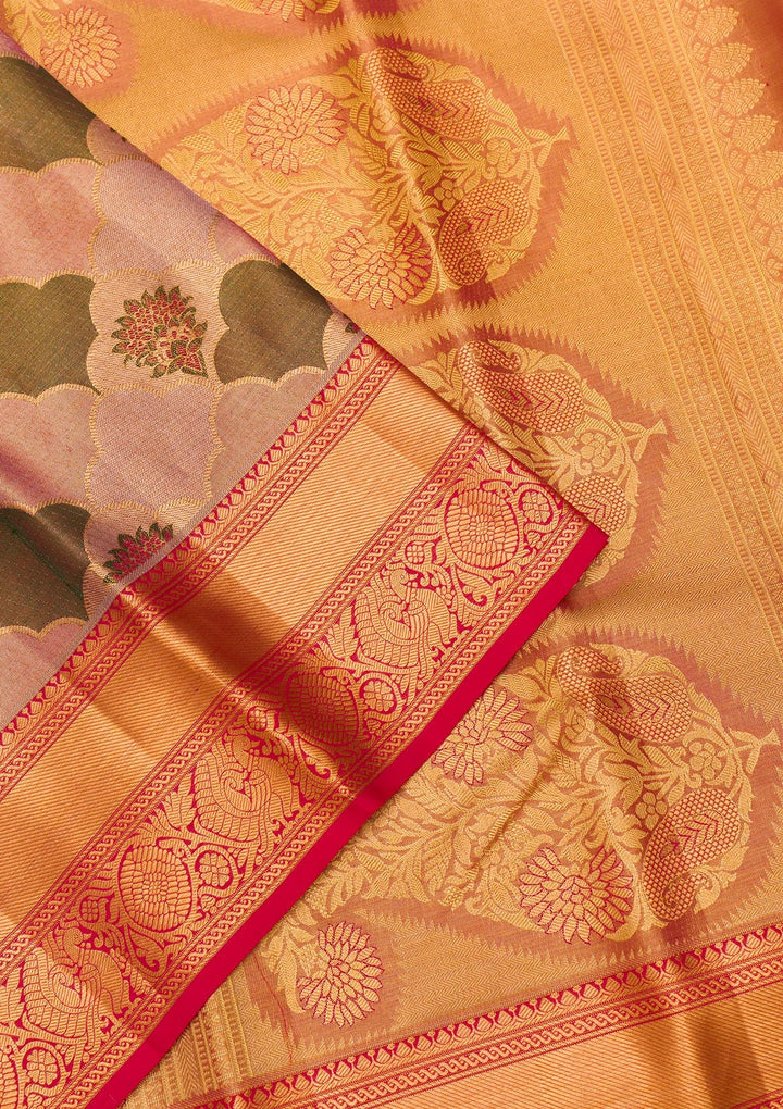 Multi Zariwork Tissue Saree-Koskii