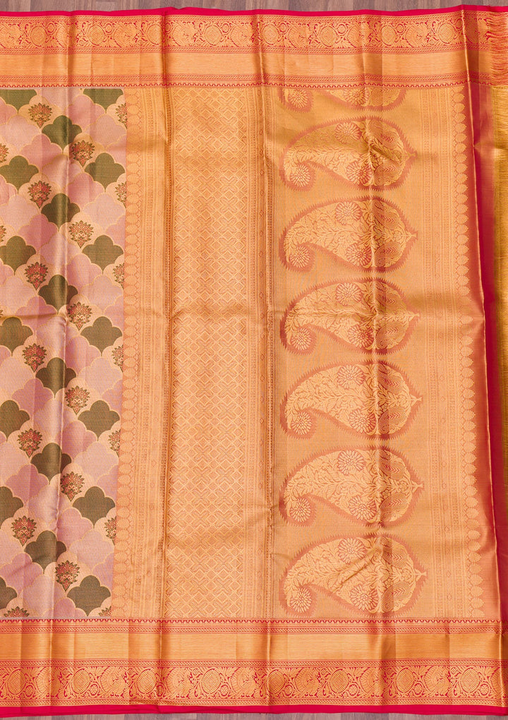 Multi Zariwork Tissue Saree-Koskii