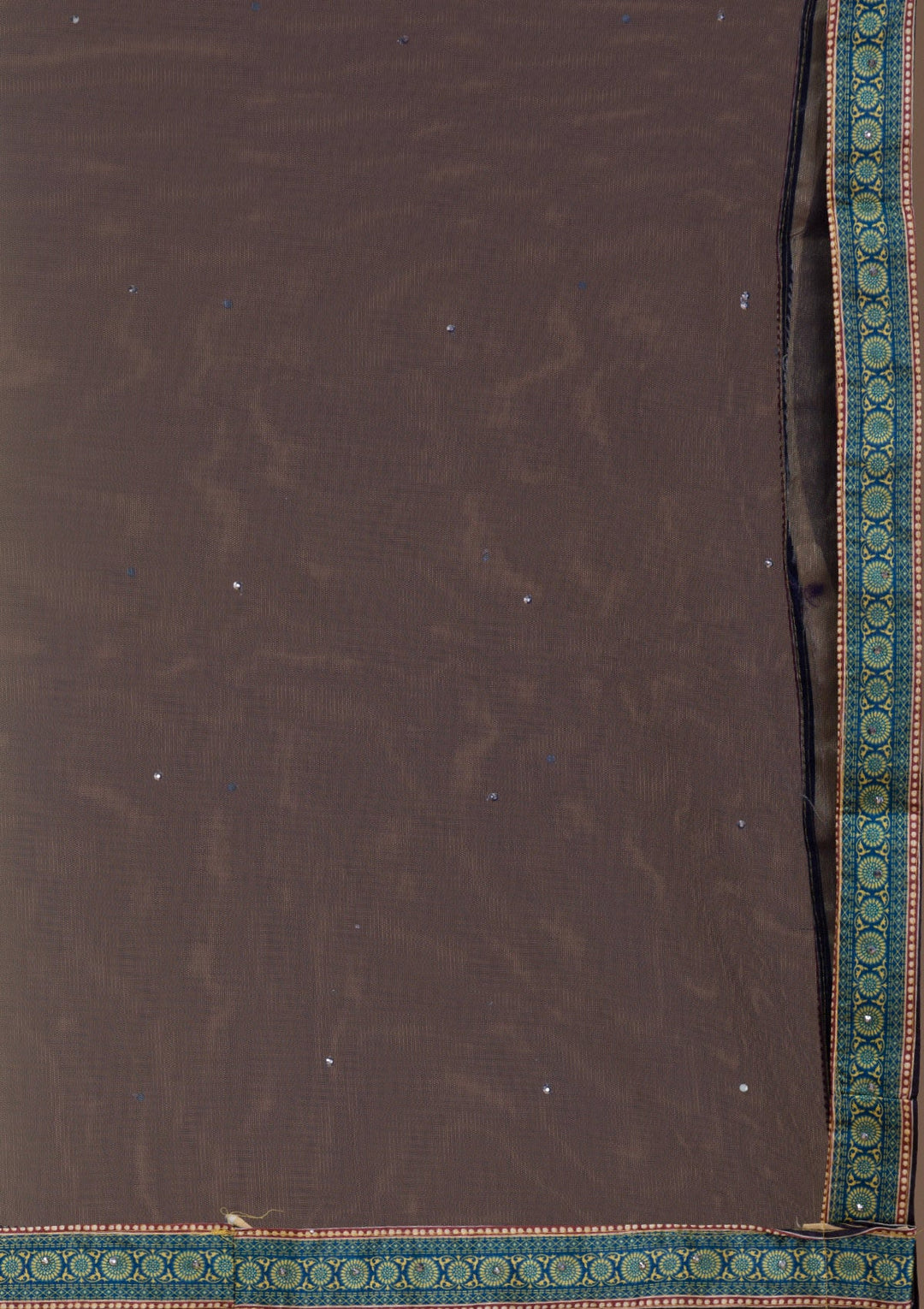 Mustard Mirrorwork Banarasi Readymade Lehenga-Koskii