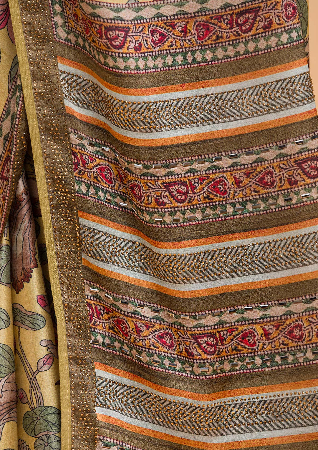 Maroon Zari Work Raw Silk Designer Saree-Koskii