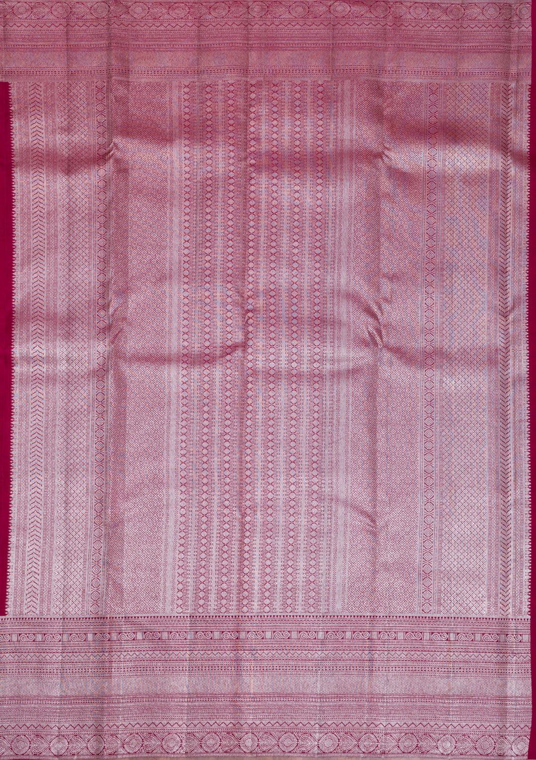 Mustard Silver Zariwork Pure Silk Saree-Koskii