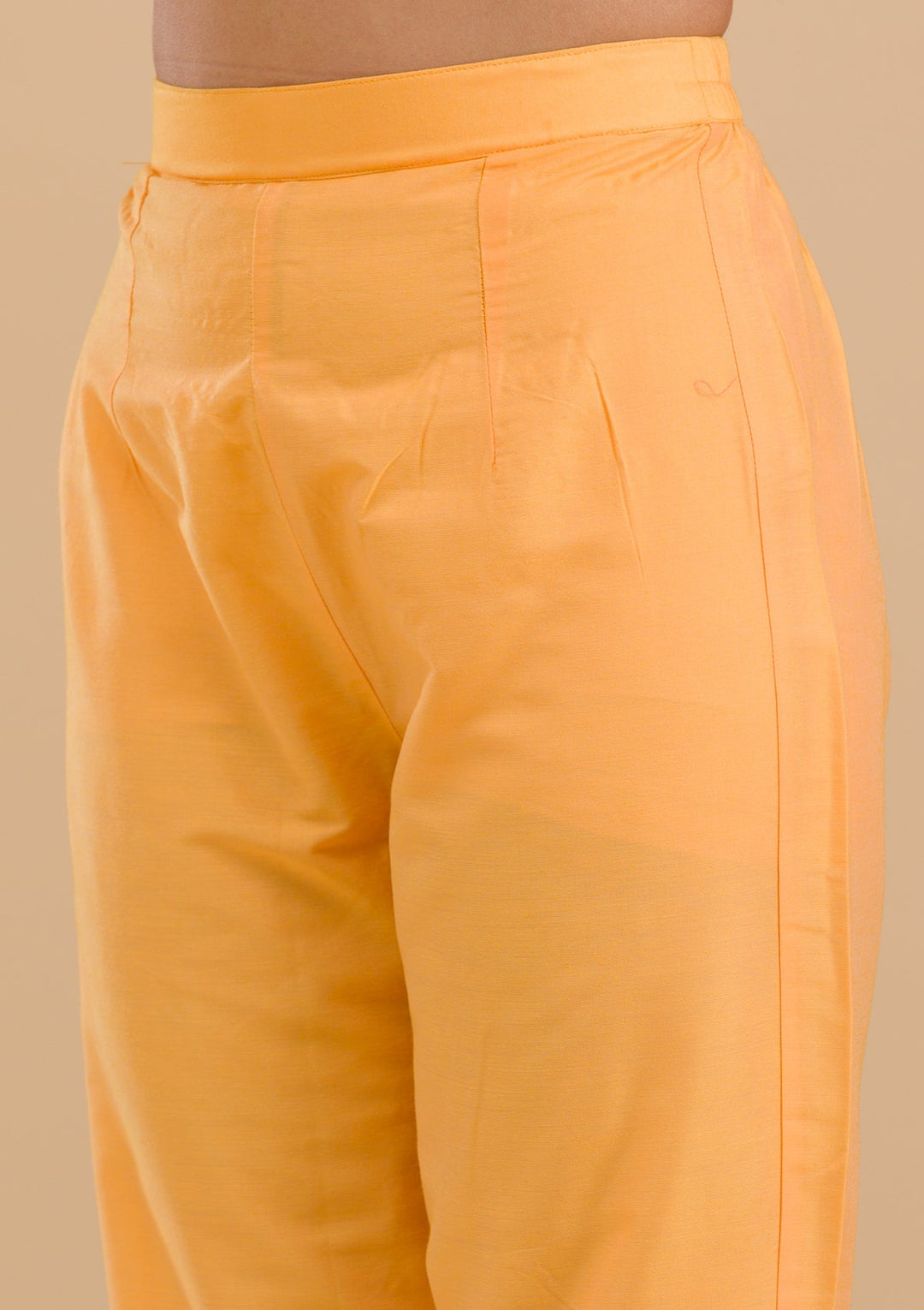 Mustard Stonework Banarasi Readymade Salwar Kameez-Koskii