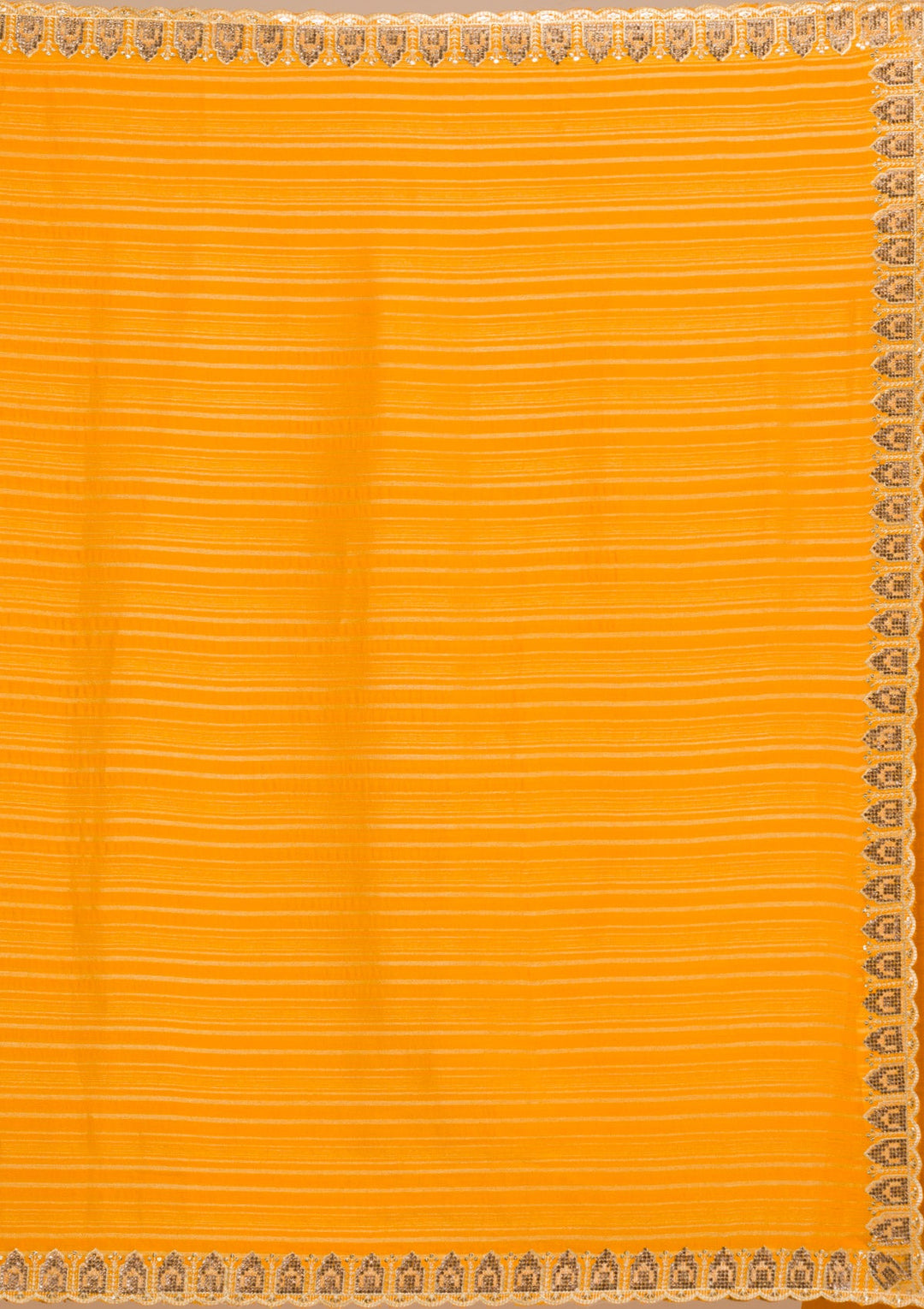 Mustard Stonework Georgette Saree-Koskii