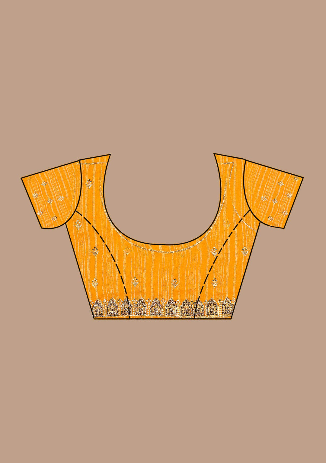Mustard Stonework Georgette Saree-Koskii
