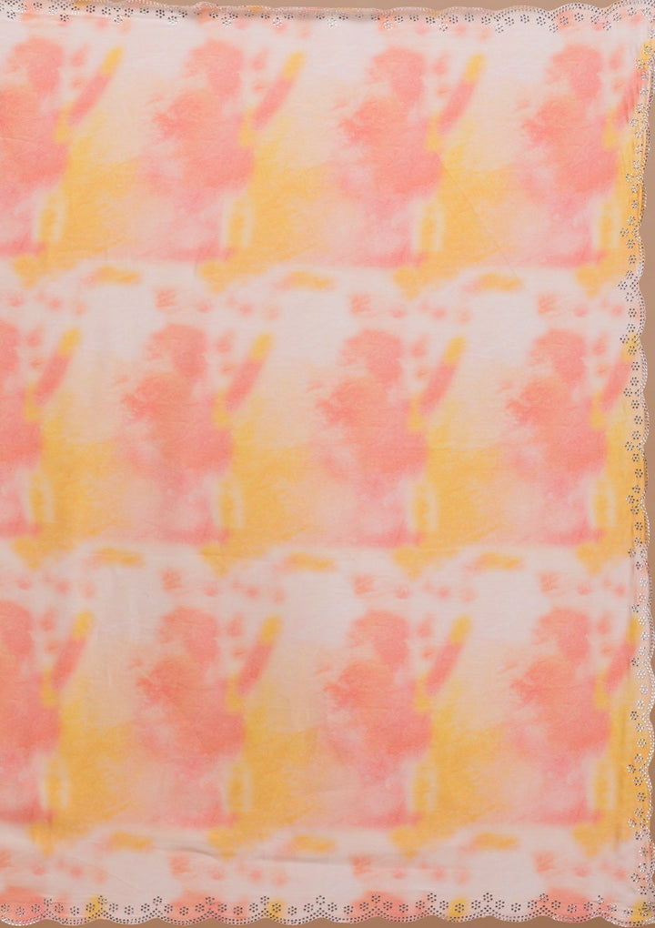 Mustard Stonework Georgette Saree-Koskii