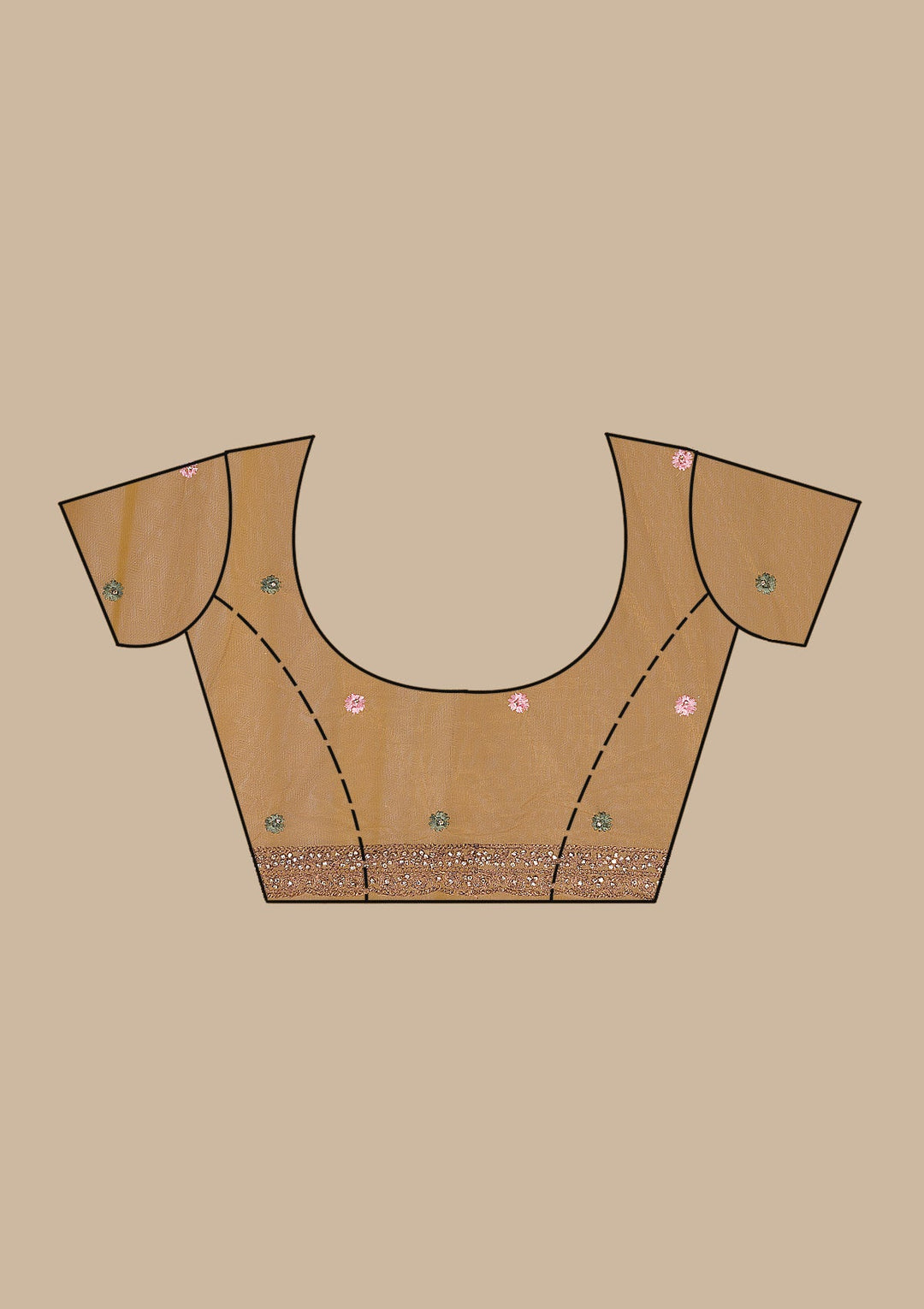 Mustard Stonework Net Saree-Koskii