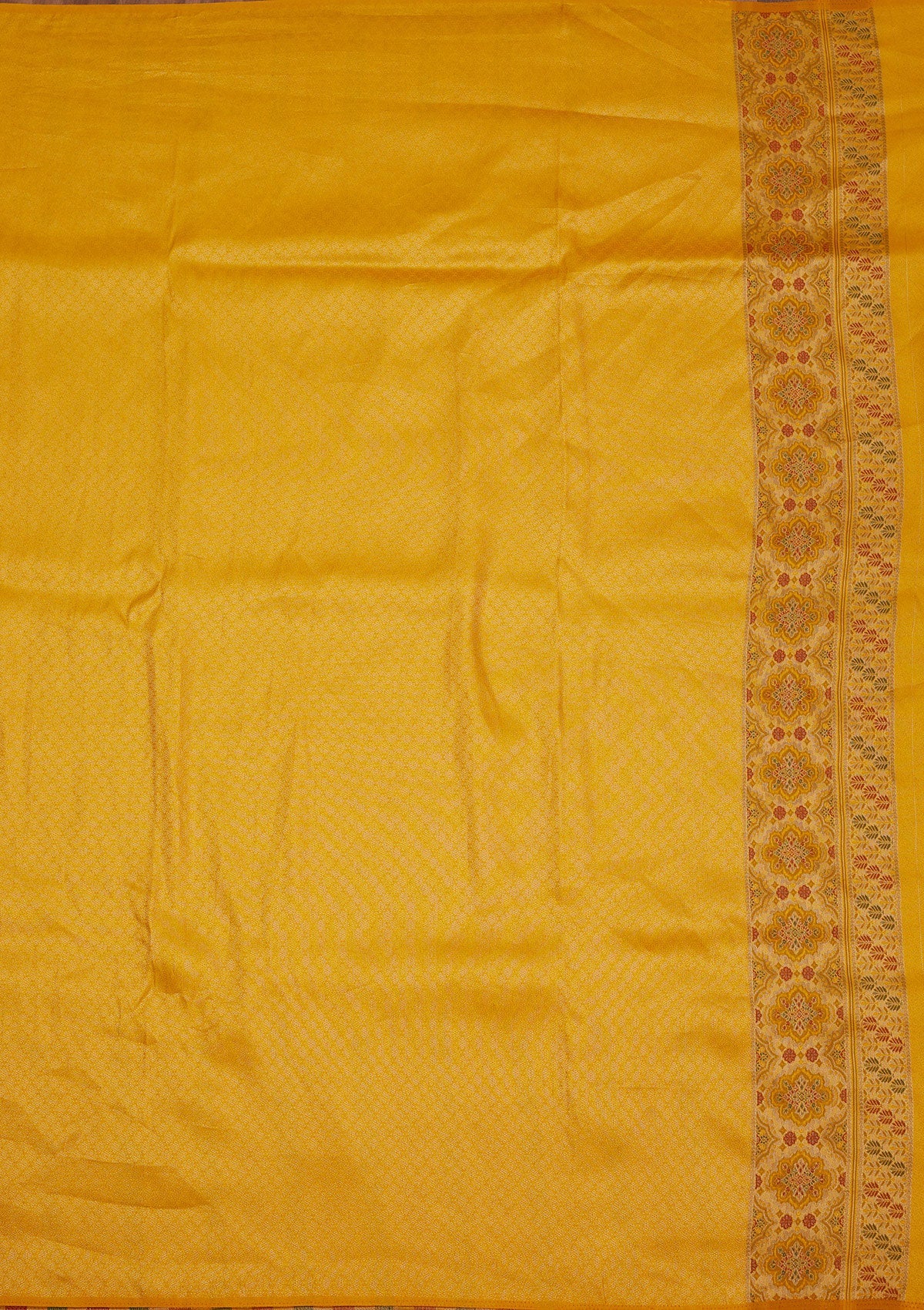 Mustard Zariwork Art Silk Saree-Koskii