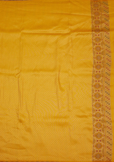 Mustard Zariwork Art Silk Saree-Koskii