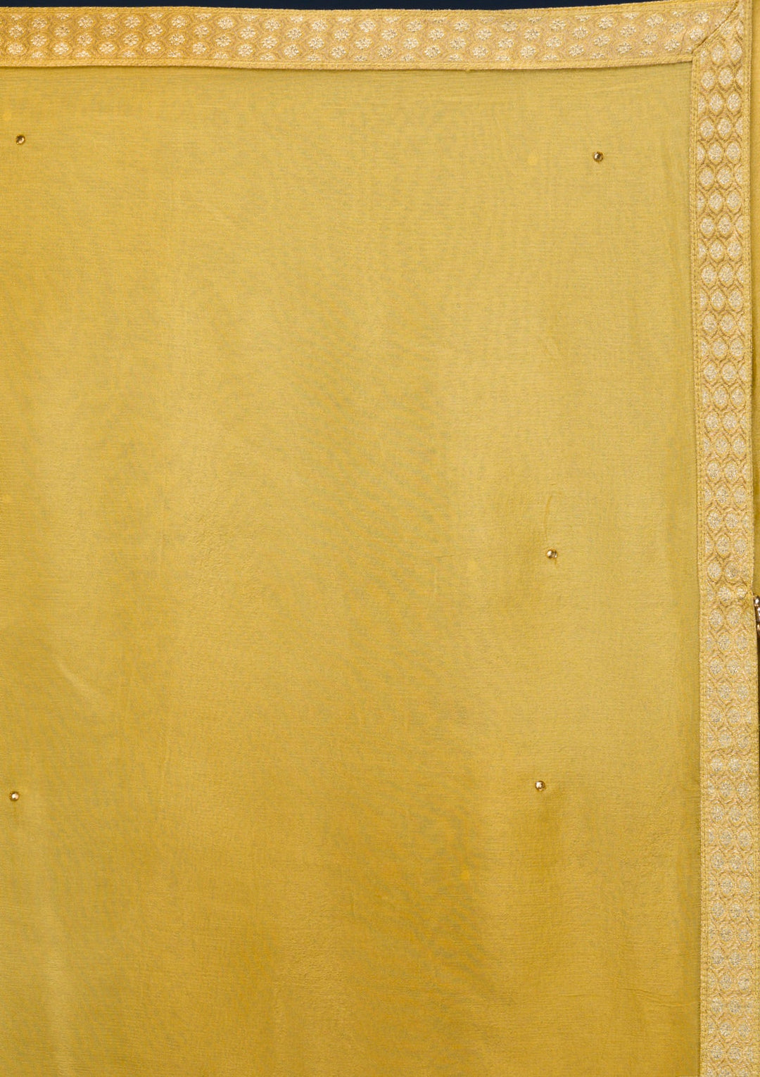 Mustard Zariwork Banarasi Readymade Salwar Suit-Koskii