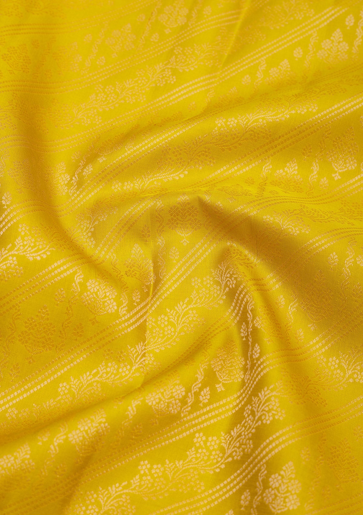 Mustard Zariwork Pure Silk Saree-Koskii