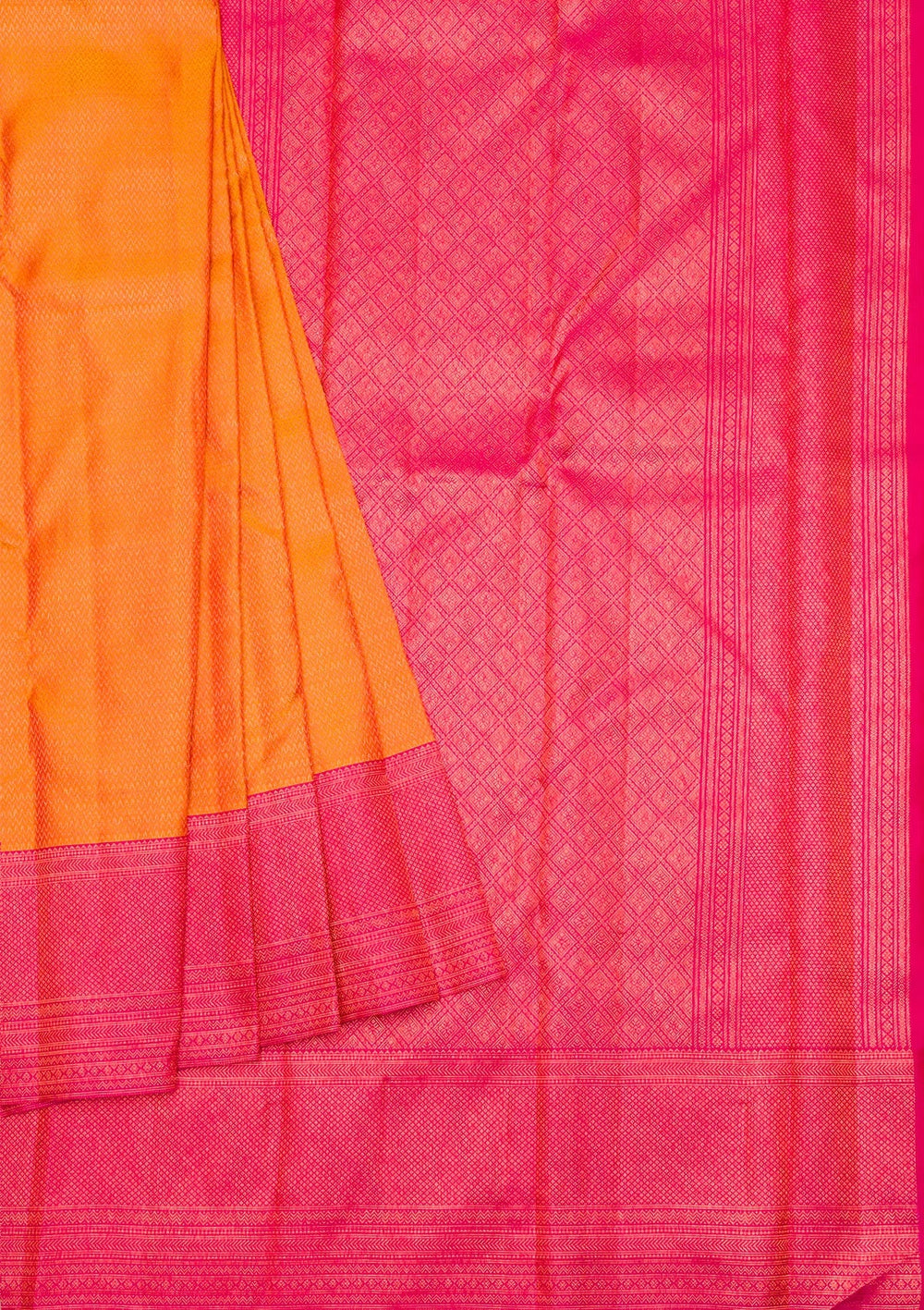 Mustard Zariwork Pure Silk Saree-Koskii