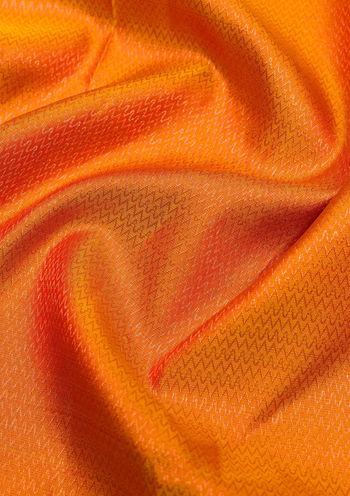 Mustard Zariwork Pure Silk Saree-Koskii