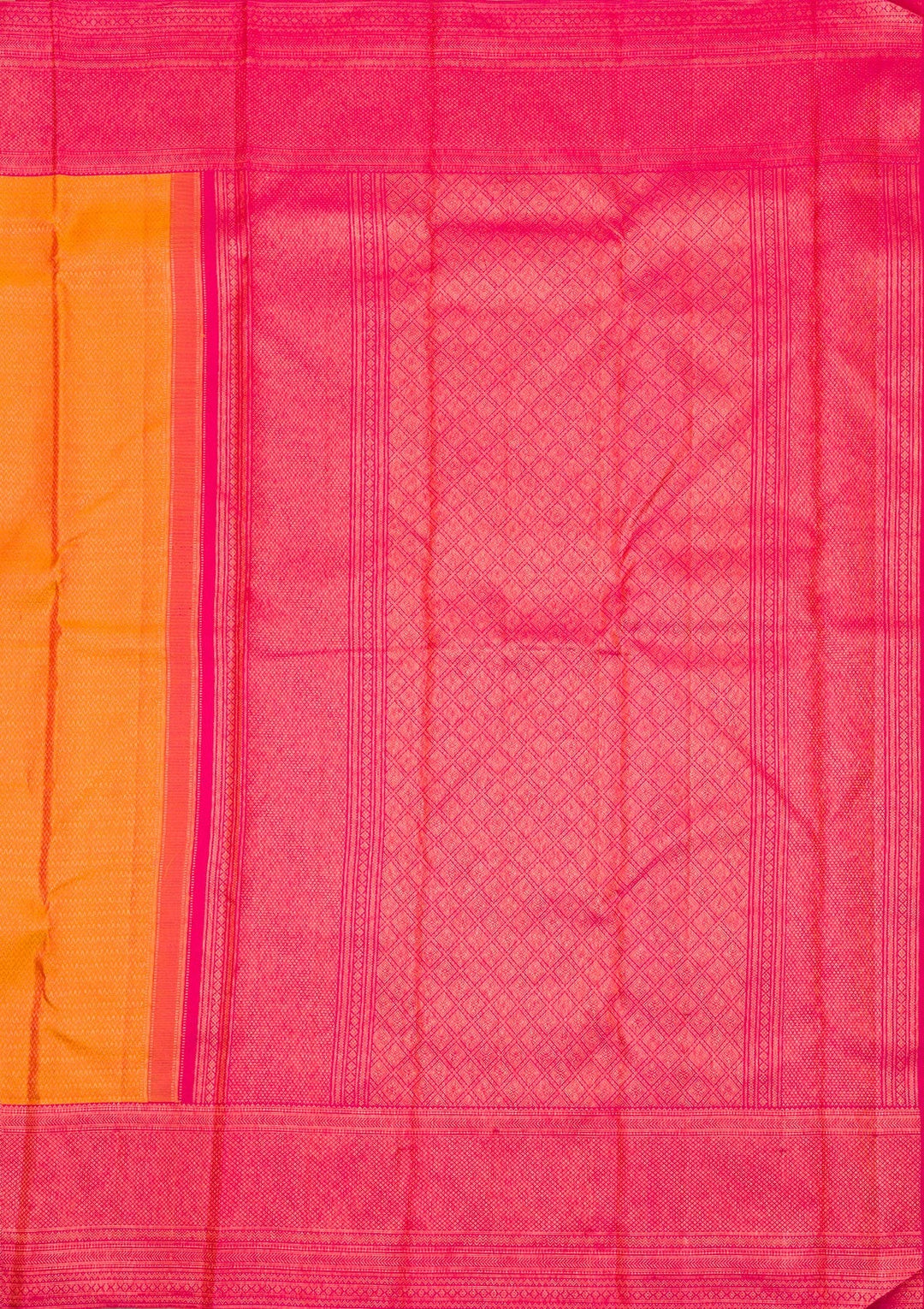 Mustard Zariwork Pure Silk Saree-Koskii