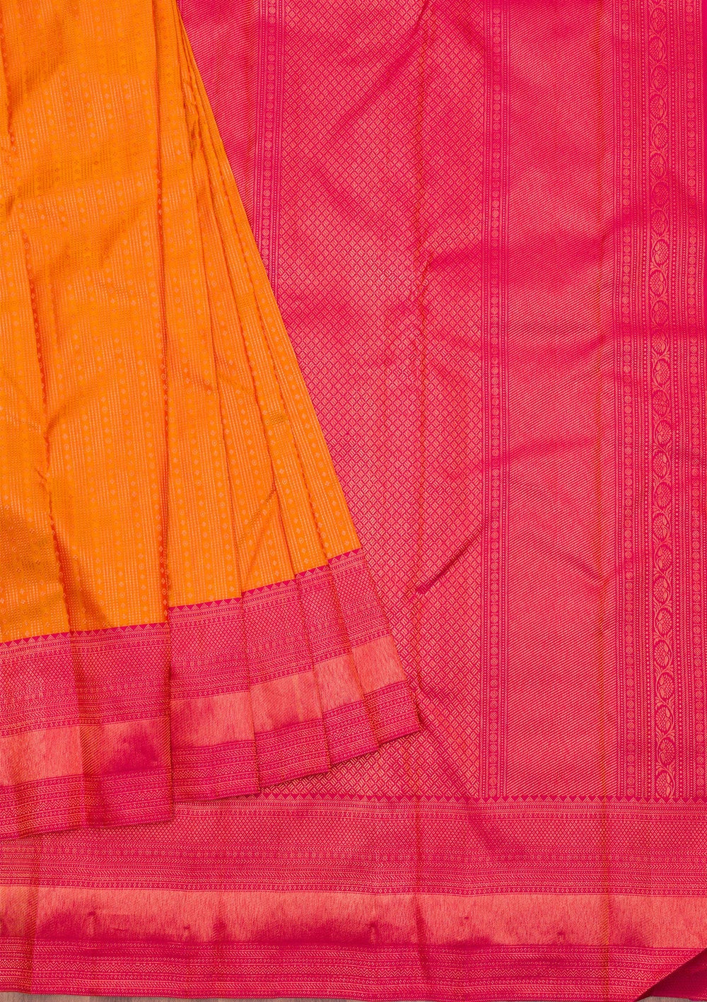 Mustard Zariwork Pure Silk Saree-Koskii