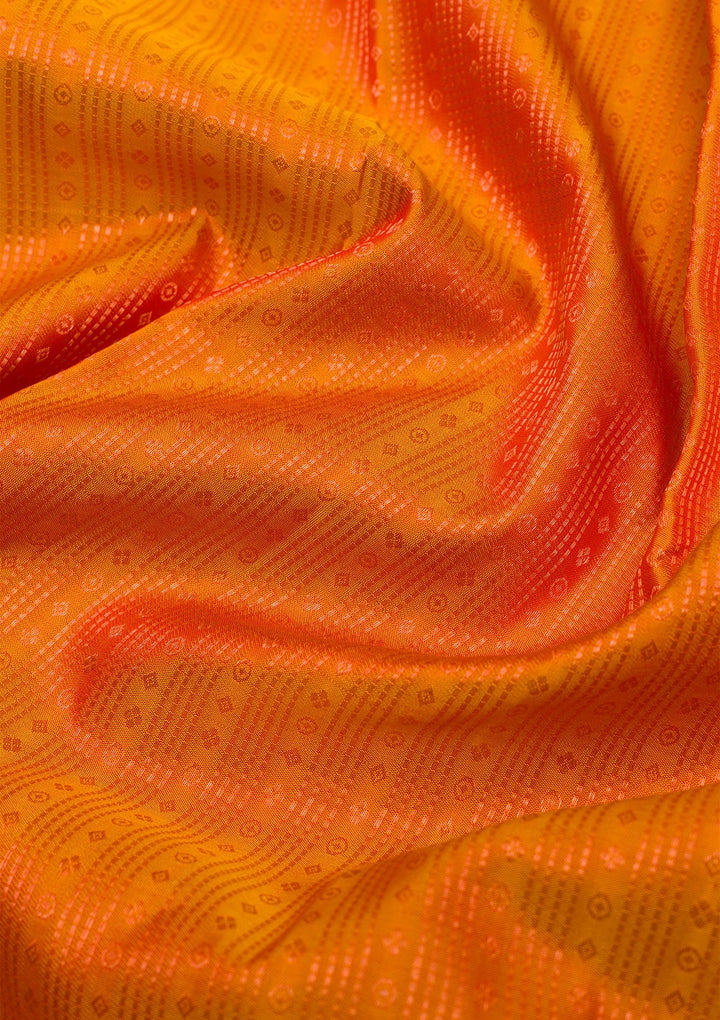 Mustard Zariwork Pure Silk Saree-Koskii