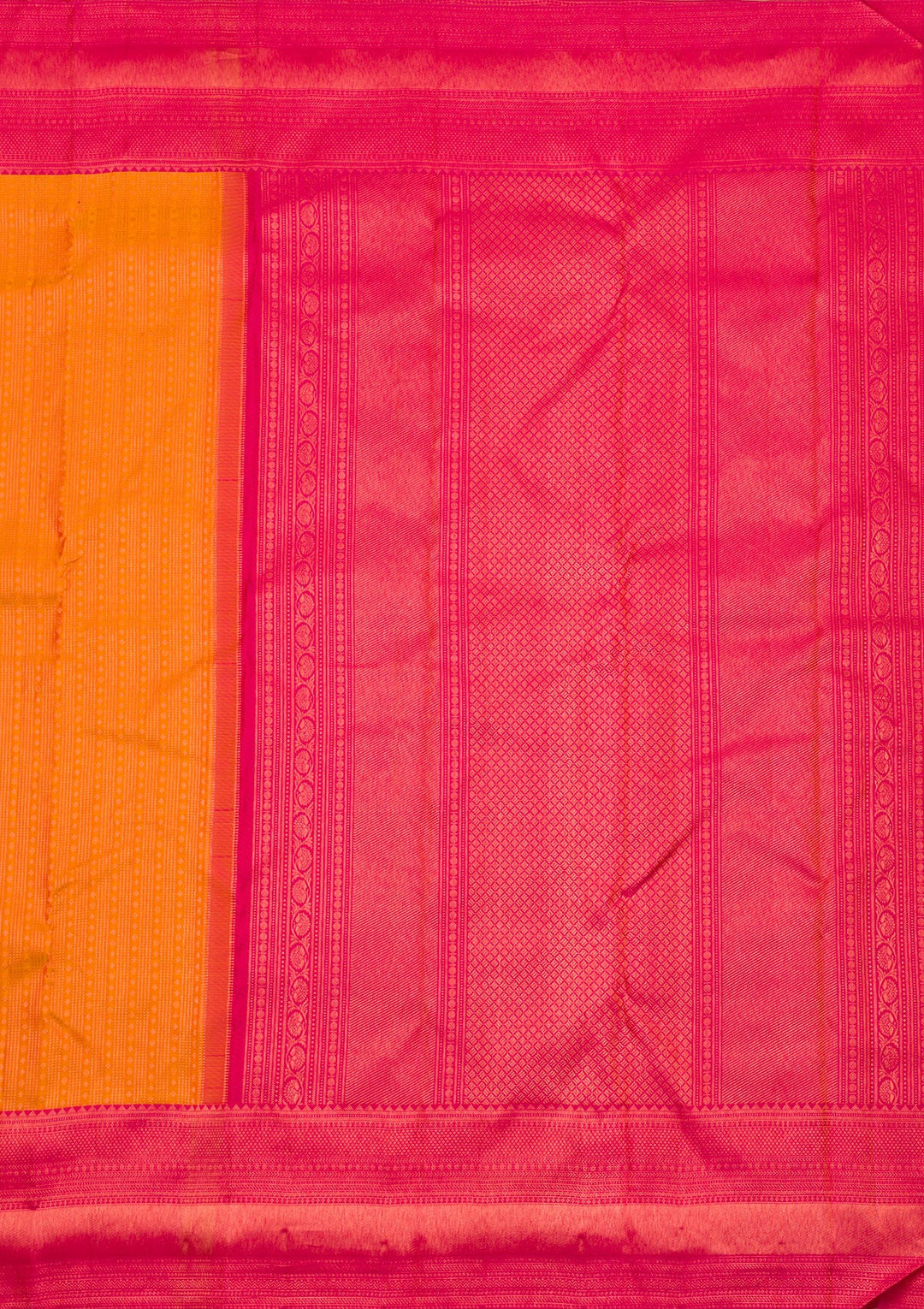 Mustard Zariwork Pure Silk Saree-Koskii
