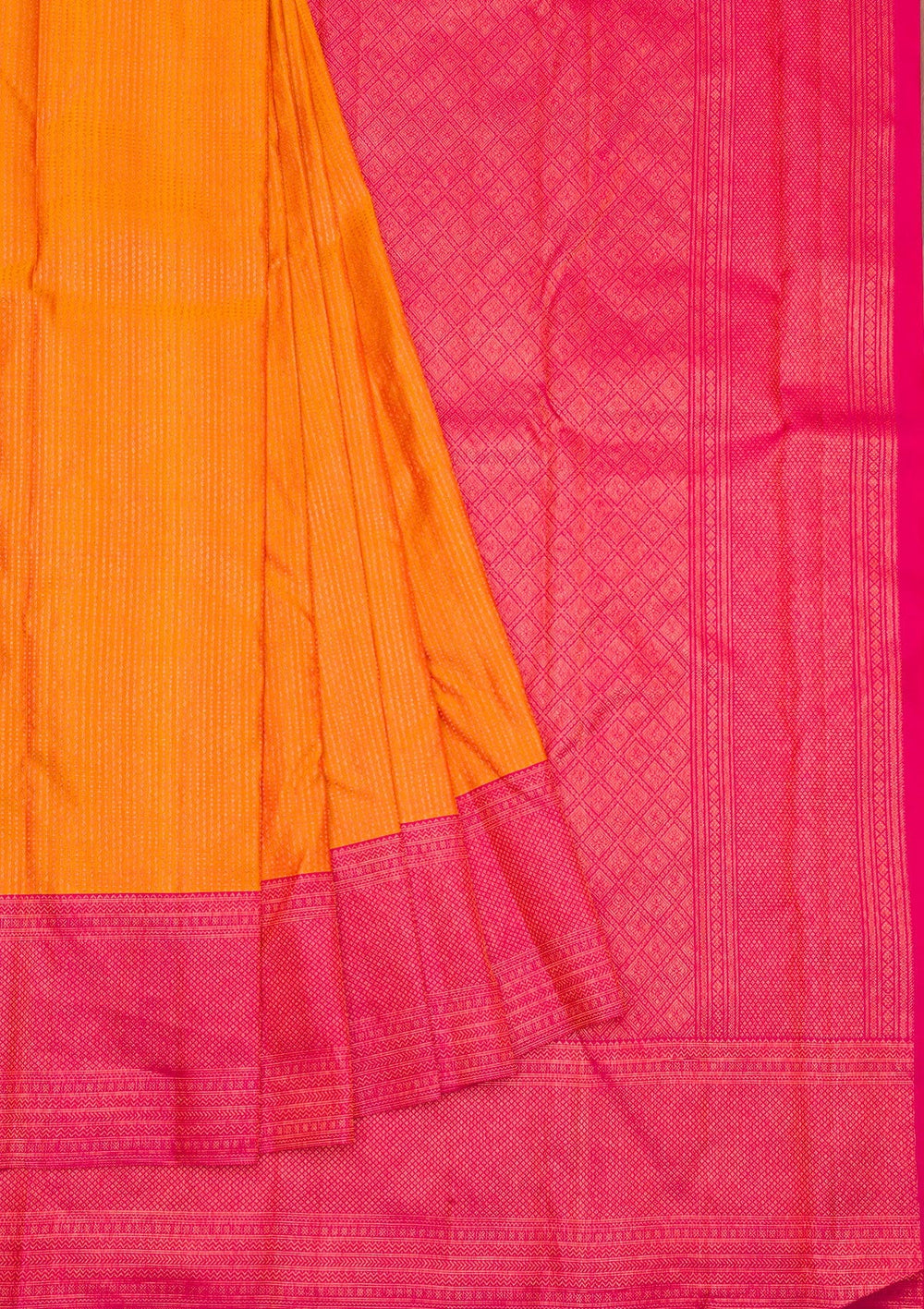 Mustard Zariwork Pure Silk Saree-Koskii