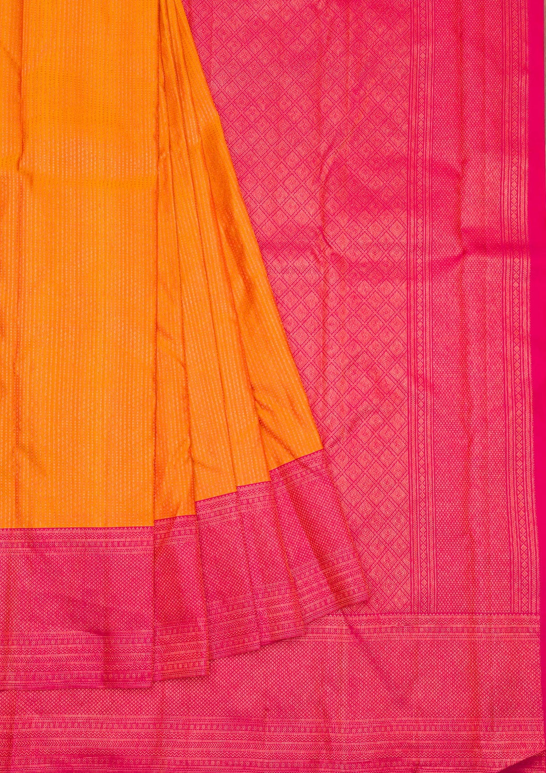 Mustard Zariwork Pure Silk Saree-Koskii