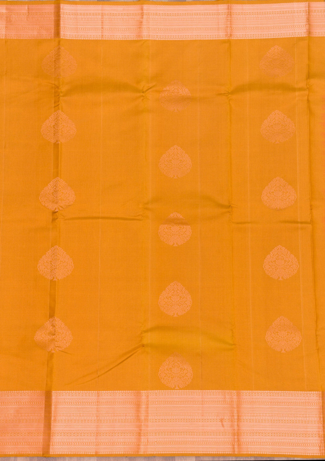 Mustard Zariwork Pure Silk Saree-Koskii