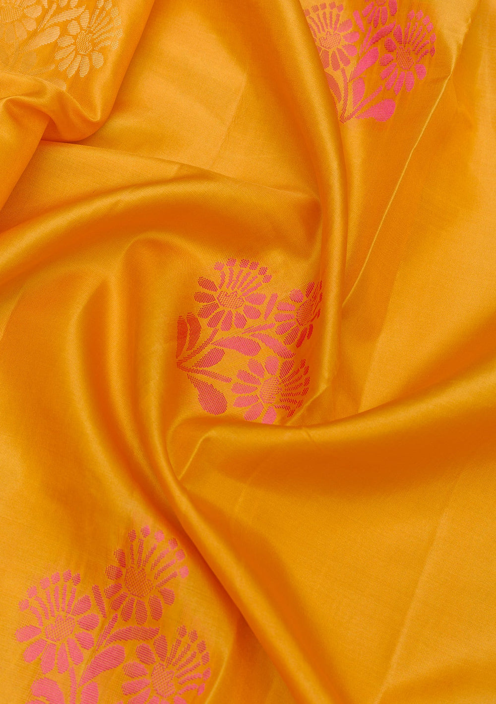 Mustard Zariwork Pure Silk Saree-Koskii