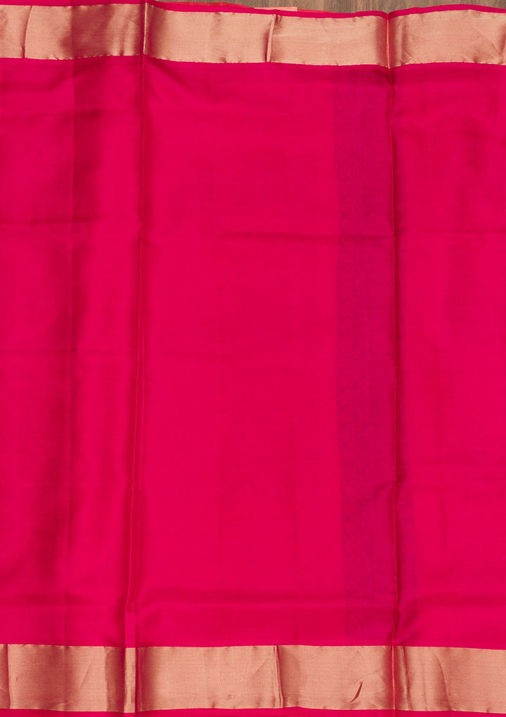 Mustard Zariwork Pure Silk Saree-Koskii