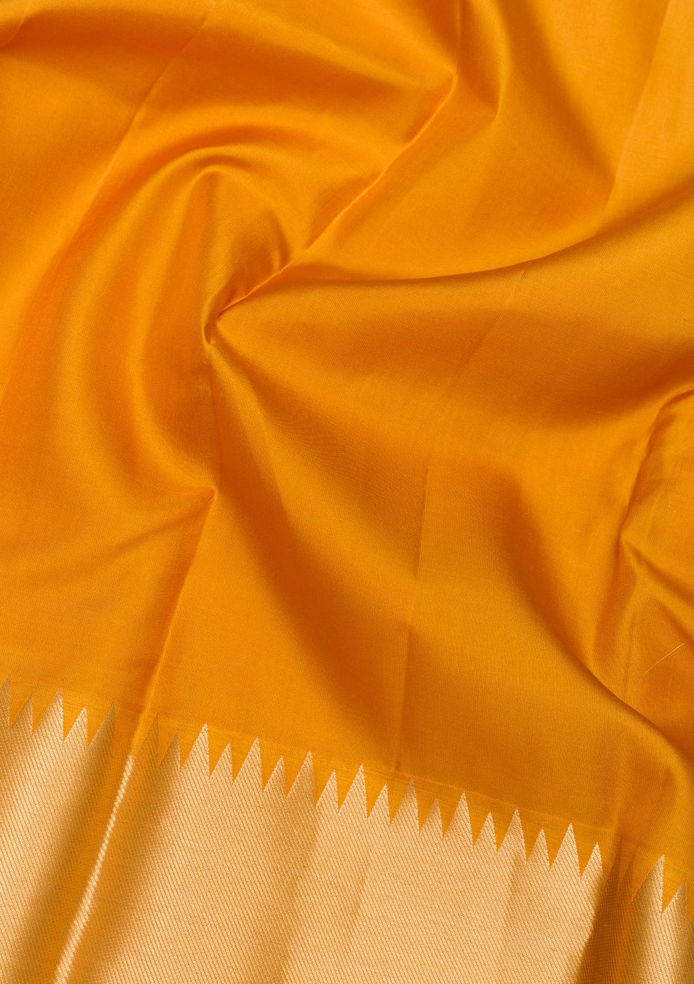 Mustard Zariwork Pure Silk Saree-Koskii