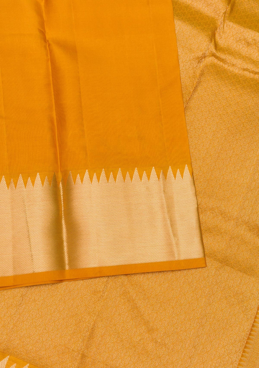 Mustard Zariwork Pure Silk Saree-Koskii