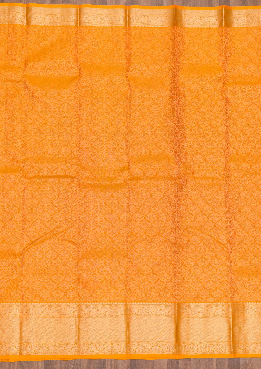 Mustard Zariwork Pure Silk Saree-Koskii
