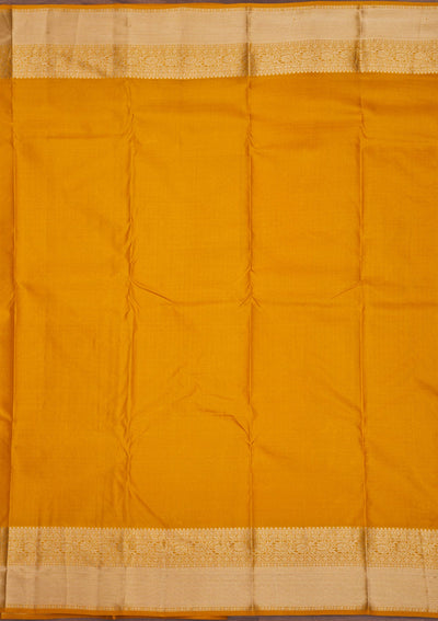 Mustard Zariwork Pure Silk Saree