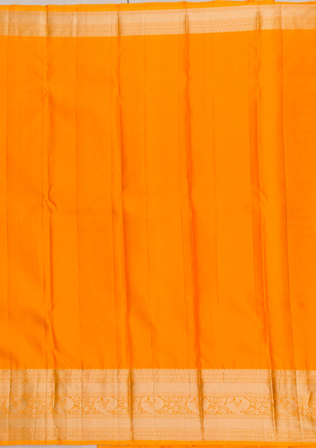 Mustard Zariwork Pure Silk Saree-Koskii