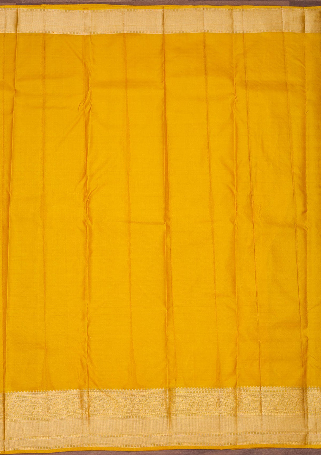 Mustard Zariwork Pure Silk Saree-Koskii