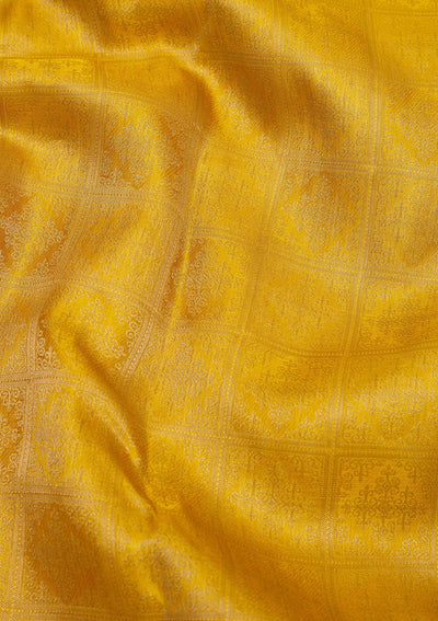 Mustard Zariwork Pure Silk Saree