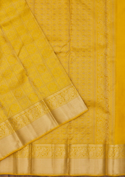 Mustard Zariwork Pure Silk Saree