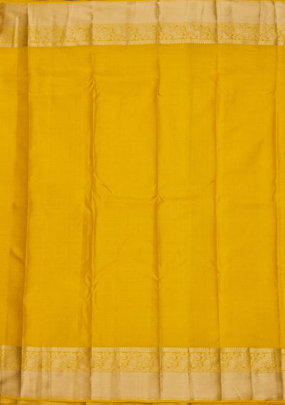 Mustard Zariwork Pure Silk Saree