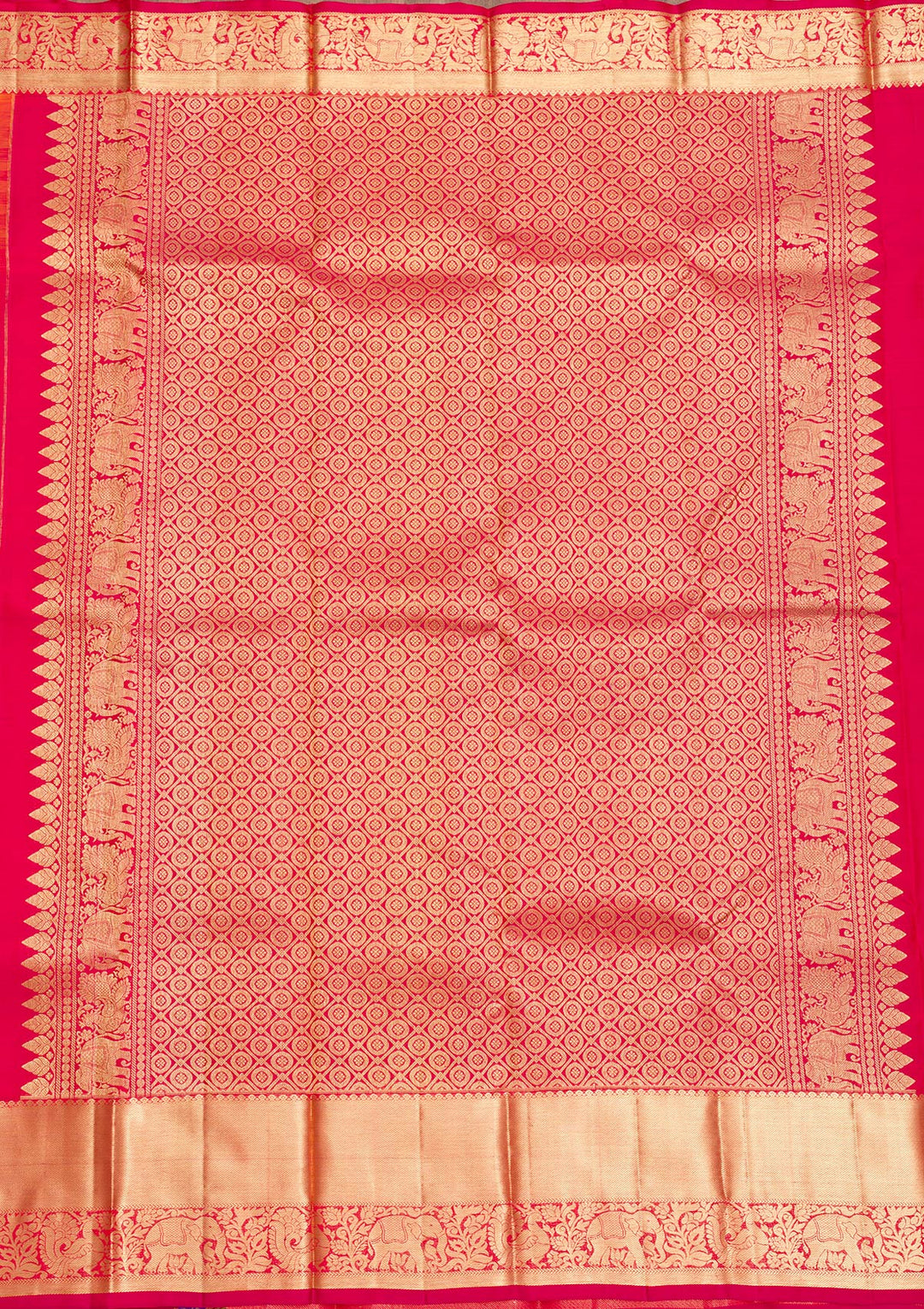 Mustard Zariwork Pure Silk Saree-Koskii