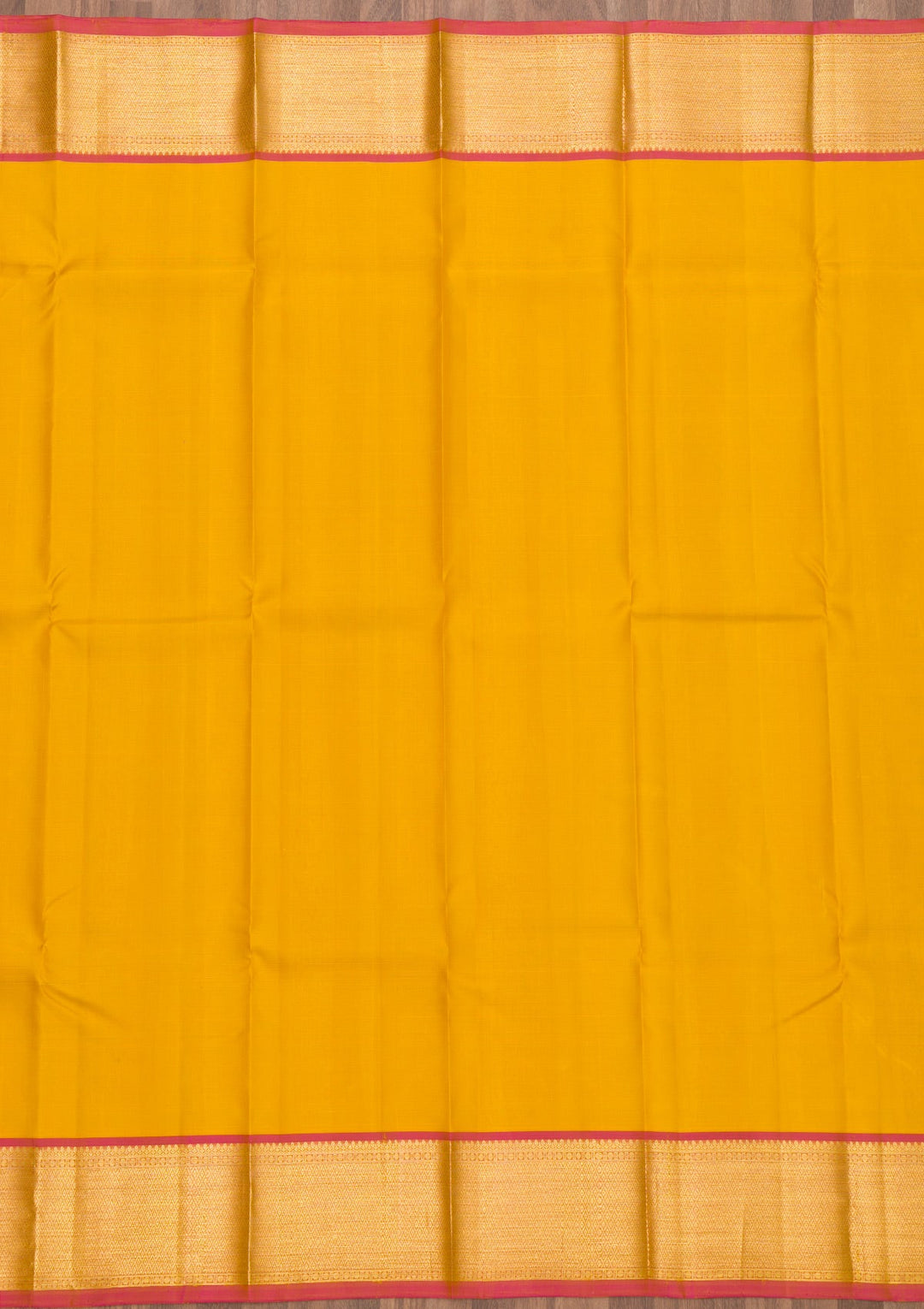 Mustard Zariwork Pure Silk Saree-Koskii