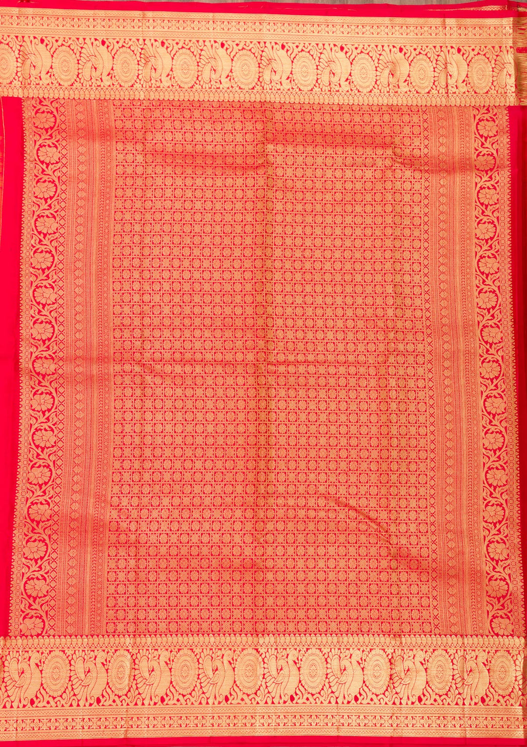 Mustard Zariwork Pure Silk Saree-Koskii