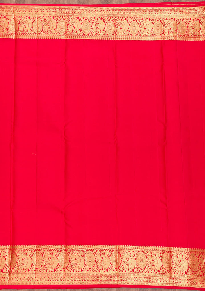 Mustard Zariwork Pure Silk Saree-Koskii