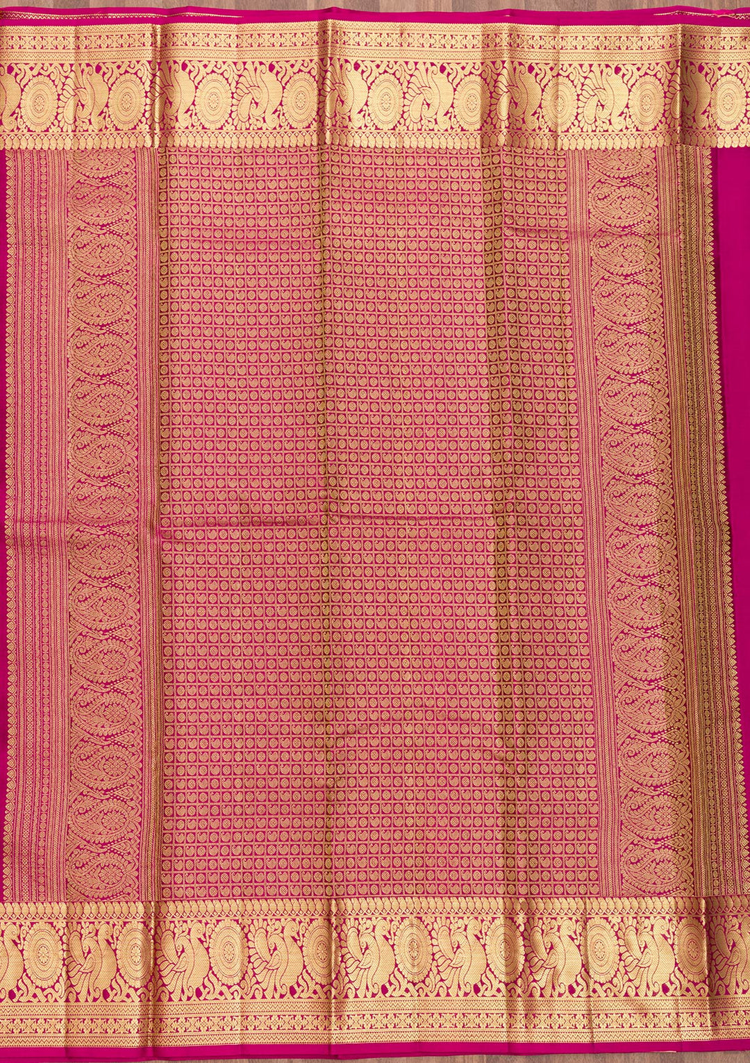 Mustard Zariwork Pure Silk Saree-Koskii